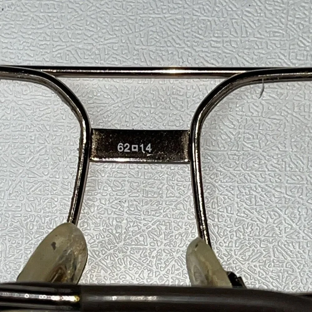 Lot Of 2 Vintage Lacoste Mens Aviator Pilot Eye Glass Frames ONLY Gold Tone